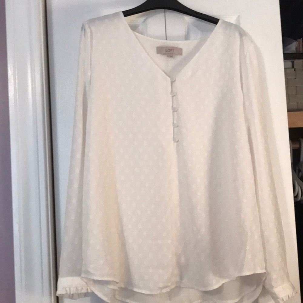Loft- Woman’s large white blouse